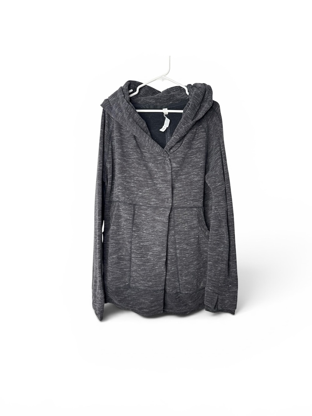 LULULEMON Find Your Centre Wrap Hoodie Jacket Women’s 10 Gray Athleiu